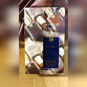 Estee Lauder Double Wear Set Ecru primer, brush, night repair serum